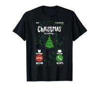 Vacaciones Festivas La Navidad Llama Diseño de Llamadas entrantes Camiseta