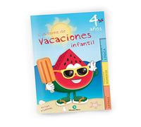 Vacaciones infantiles 4 años | Cuaderno de actividades de verano con grafomotricidad, lógica y observación | Incluye pegatinas | 4 a 5 años