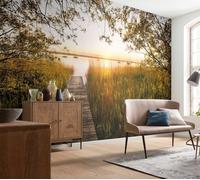 Papel Mural Dormitorio & Cuarto de Estar Verano Día Lago Alta Calidad No Tejido
