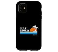 Vacaciones tropicales al estilo vintage de los 80 en Gulf Shores, EE. UU. Carcasa para iPhone 11