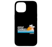 Vacaciones tropicales al estilo vintage de los 80 en Gulf Shores, EE. UU. Carcasa para iPhone 15