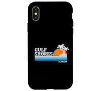 Vacaciones tropicales al estilo vintage de los 80 en Gulf Shores, EE. UU. Carcasa para iPhone X/XS