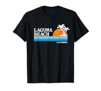 Vacaciones tropicales al estilo vintage de los 80 en Laguna Beach, EE. UU. Camiseta