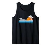 Vacaciones tropicales en Fort Lauderdale, puesta de sol vintage al estilo de los 80 Camiseta sin Mangas