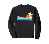 Vacaciones tropicales en Fort Lauderdale, puesta de sol vintage al estilo de los 80 Sudadera