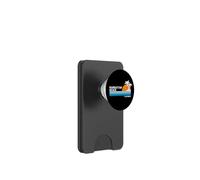 Vacaciones tropicales en Manhattan Beach, puesta de sol vintage al estilo de los 80 PopSockets PopWallet para MagSafe