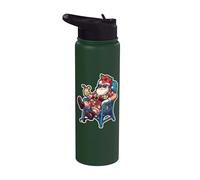 Vacaciones tropicales en Santa Beach Island Sunny Christmas en julio Stainless Steel Insulated Water Bottle