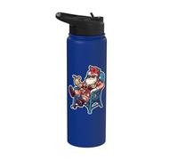 Vacaciones tropicales en Santa Beach Island Sunny Christmas en julio Stainless Steel Insulated Water Bottle