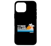 Vacaciones tropicales en Tybee Island, EE. UU., puesta de sol vintage al estilo de los 80 Carcasa para iPhone 16 Pro Max