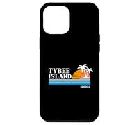 Vacaciones tropicales en Tybee Island, EE. UU., puesta de sol vintage al estilo de los 80 Carcasa para iPhone 12 Pro Max