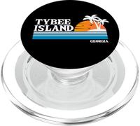 Vacaciones tropicales en Tybee Island, EE. UU., puesta de sol vintage al estilo de los 80 PopSockets PopGrip para MagSafe