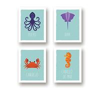 Vacaciones Venta océano Gráfico Arte impresión colección, español Nursery Decor Nursery Art, género neutro Nursery, explorar tema Decoración, Kid 's habitación Art, regalo de Navidad