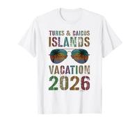 Vacaciones Vintage Turks & Caicos 2026 Viaje Verano Camiseta