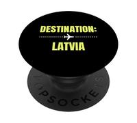 Vacaciones World Travel Letonia PopSockets PopGrip Adhesivo