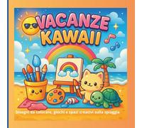 Vacanze Kawai: Disegni da colorare, giochi e spazi creativi sulla spiaggia