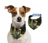 Vacas Blancas y Negras,Pañuelos de algodón para Perros, Bufandas Ajustables para Mascotas,M