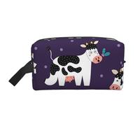 Vacas Divertidas Granja Divertida, Bolsa de Maquillaje Bolsa de cosméticos Bolsa de artículos de tocador de Viaje portátil Organizador de Bolsa de Maquillaje
