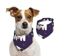 Vacas Divertidas Granja Divertida,Pañuelos de algodón para Perros, Bufandas Ajustables para Mascotas,S