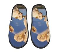 Vacas Ganado Unisex Pantuflas Antideslizante Zapatos Suave Zapatillas De Casa Para Salon Exterior Interior L