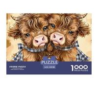 Vacas Highland Puzzle de 1000 Piezas Papel Puzzle para Adultos Escena de Animales Divertidos Puzzle para Toda la Familia Relajación Regalo 52x38cm/1000pcs 52x38cm/1000pcs