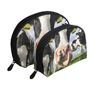 Vacas holandesas, Bolsa de Maquillaje de Concha, Monedero pequeño para Mujer, Bolsa de artículos de tocador, Bolsa de cosméticos, 2 Piezas