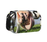 Vacas holandesas Estuche para lápices portátil con Doble Concha y Cremallera