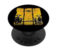 Vacas & OVNI sobre la Granja | La Ciencia ficción se Encuentra con la Vida en el Campo PopSockets PopGrip Adhesivo