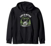 Vacation Camping Nature Life Is Better At The Cabin Sudadera con Capucha