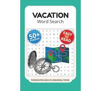 Vacation Word Search Puzzle Book: 50+ Word Searches with Easy to Read Print about Vacation, Planes, Road Trips and More I 6x9 inches, 110 pages I Great Gift for Travelers