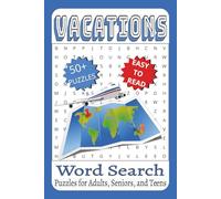Vacations Word Search Puzzle Book: Word Searches with Easy to Read Print about Vacations, Vacations Getaway, Vacation Essentials and More | 6x9 ... Gift for Vacations, Holidays and Free Times