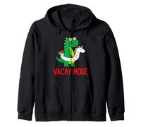Vacay Mode Lindo Dinosaurio Familia Vacaciones Divertido Humor Verano Sudadera con Capucha