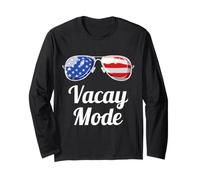 Vacay Mode USA Sunglasses Summer Vacation & Travel Bloggers Manga Larga