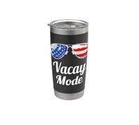 Vacay Mode USA Sunglasses Summer Vacation & Travel Bloggers Vaso térmico de acero inoxidable de doble pared