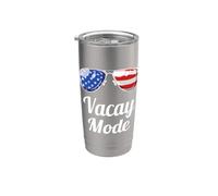 Vacay Mode USA Sunglasses Summer Vacation & Travel Bloggers Vaso térmico de acero inoxidable de doble pared