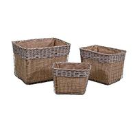 Vacchetti 2316500000 Cajón, Mimbre, Gris, Mediano, 3 Unidades