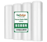 VacFreKep 4 Rollos 28X600cm Rollo Bolsas Envasar al Vaci Vacio Alimentos Bolsas de Vacío de Alimentos,Bolsas para Envasar al Vacío Envasado al Vacío para Alimentos Sin BPA