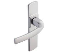 Vachette Assa Abloy - Juego de 2 manijas de puerta pequeña placa artis-color cromo terciopelo - Función Bec-de-cane -