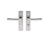 Vachette assa abloy - Juego de 2 manijas de puerta pequeña placa muze-color cromo terciopelo - Función.Condenación -
