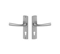 Vachette assa abloy - Juego de 2 manijas de puerta pequeña placa muze-color cromo terciopelo - Función. Llave I -