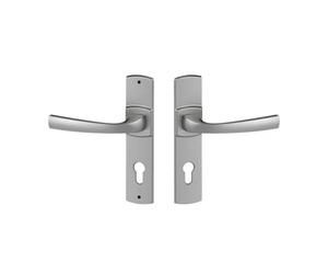 Vachette assa abloy - Juego de 2 manijas de puerta pequeña placa muze-color cromo terciopelo - Función. Llave I -