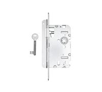 Vachette - Cerradura de empotrar Alsace izquierda con llave - 67585/SC-G - Eje de 55 mm, distancia de 72 mm, cuadrado de 8 mm, 1 llave incluida, gris