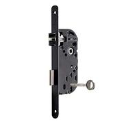 Vachette D226R-A40/N/SC 3 Gorges-Cerradura reversible de alta seguridad con extremo redondo para reposacabezas de 40 mm, para puerta de dormitorio, color negro, Haute sécurité