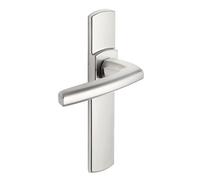 Vachette - Juego de manija de puerta sobre placa SCULT - Versión condenatoria para puerta de inodoro y cuarto de baño - Distancia entre ejes 165 mm - Material Zamak resistente - Garantía de 10 años