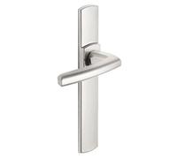 Vachette - Juego de manija de puerta sobre placa SCULT - Versión llave L para puerta de dormitorio y oficina - Distancia entre ejes de 195 mm - Material Zamak resistente - Garantía de 10 años