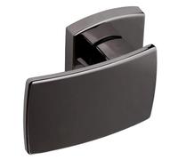 Vachette - Juego de manija de puerta sobre rosetón MUZE - Versión llave I para puerta - Montaje fácil - Zamak - Tornillos exteriores invisibles - Acabado de diamante negro - Garantía de 10 años