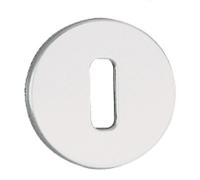 Vachette - Juego de rosetas redondas de 48 mm de diámetro, Bercy, Golf, Orca, Paraphe - Llave L para puerta de dormitorio y oficina - Fijación invisible - aluminio - 10 años - Acabado plateado
