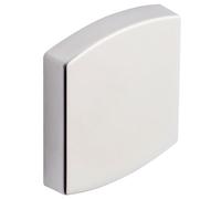 Vachette - Juego de rosetones cuadrados, 52 mm de diámetro MUZE, ARTIS, SCULPT - Versión ciega para puerta de cocina y sala - Fijación invisible - 10 años - aluminio acabado platino