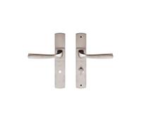 Vachette Muze - Juego de manija de puerta sobre placa pequeña (versión condenatoria, puerta de cocina, sala de estar, distancia de 165 mm, sistema de colocación fácil, en Zamak resistente, acabado