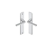 Vachette Riviera - Juego de manija de puerta en gran placa - Versión de caño para cocina y salón - Distancia entre ejes de 195 mm - 10 años - Aluminio resistente - Acabado champán