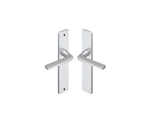 Vachette Riviera - Juego de manija de puerta en gran placa - Versión de caño para cocina y salón - Distancia entre ejes de 195 mm - 10 años - Aluminio resistente - Acabado champán